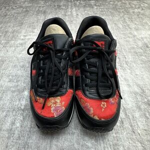 DC Shoes Ava SE Womens Size 9.5 Skate Shoes Red Black Floral 301134 Sneakers